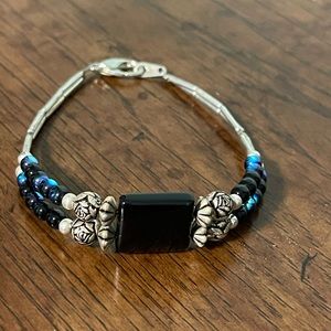 Silver and Black Bracelet